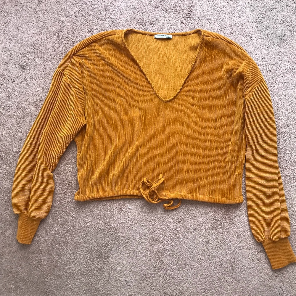 Zara Trafaluc SS18 Drawstring Boho Top